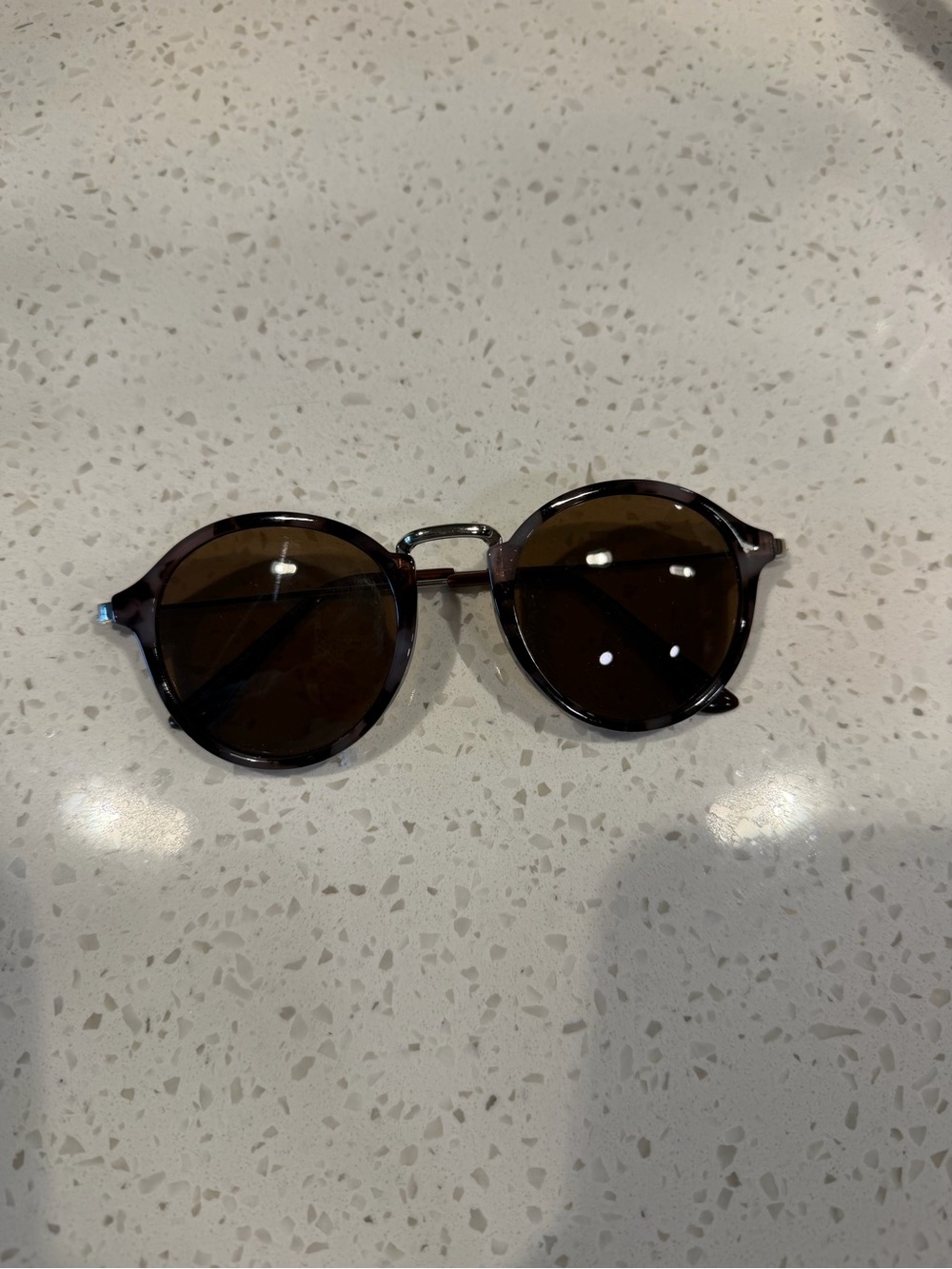 Classic Round Sunglasses - Brown Lenses